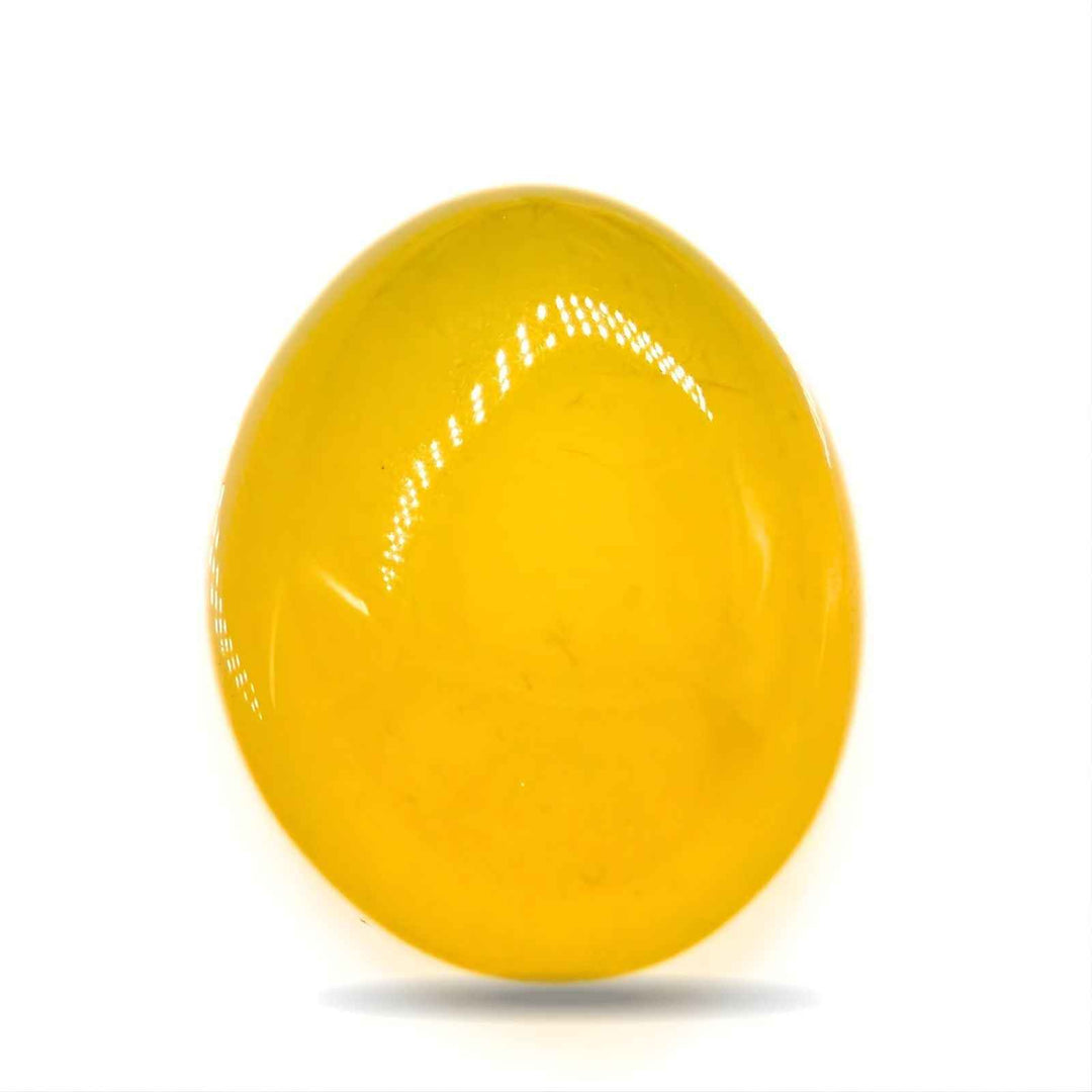 12.8Ct Natural Yellow Agate (Hakik) Oval Gemstone