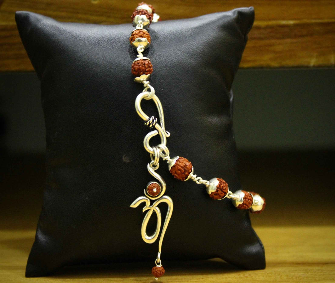 New Om pendant with Rudraksha Bracelet