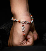 Load image into Gallery viewer, Rudraksha Om Silver Bracelet

