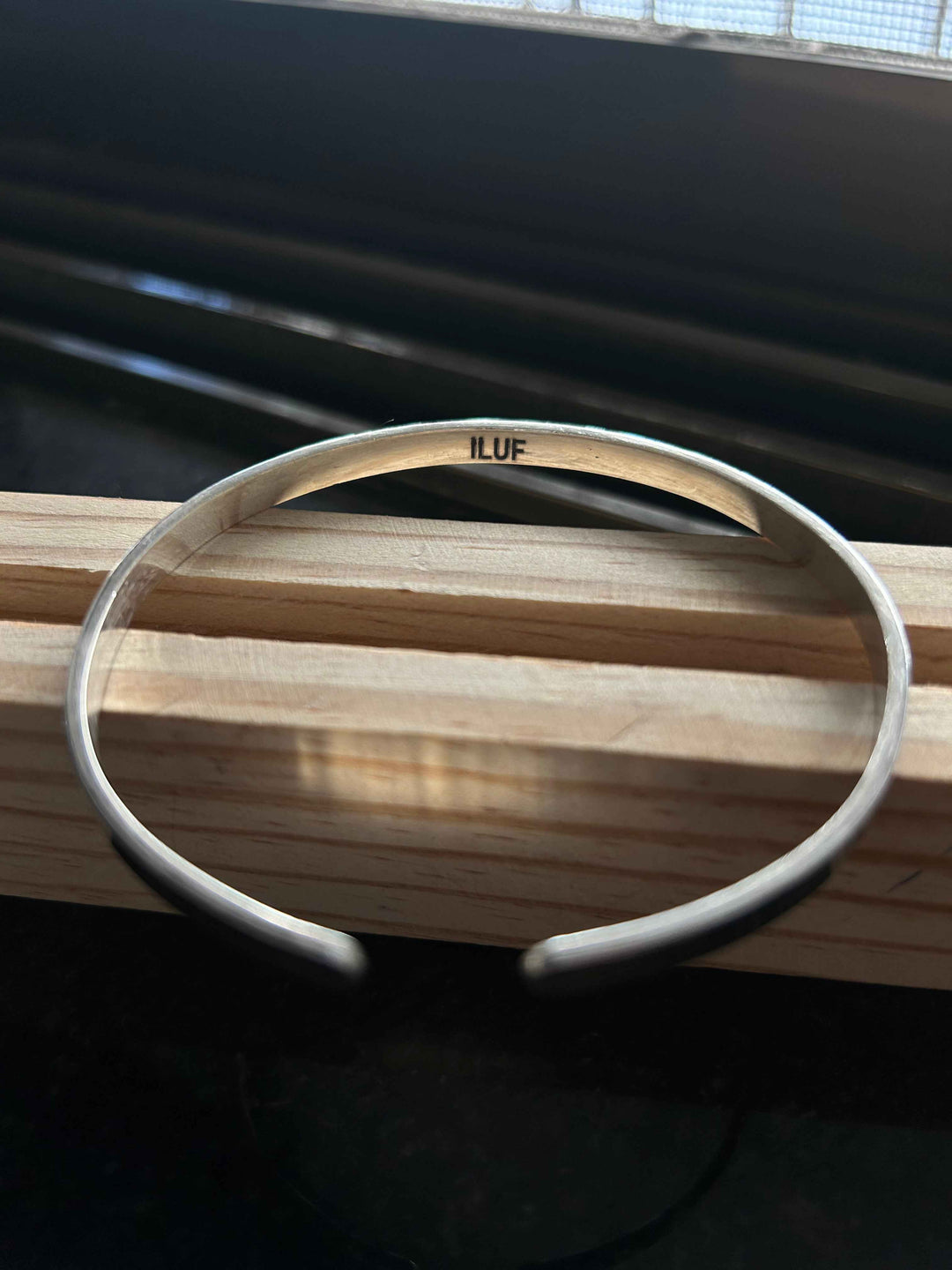 Personalized Bracelet Cuff - Sterling Silver bangle