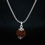 Load image into Gallery viewer, 4 Mukhi Original Rudraksha Pendant with Silver Chain
