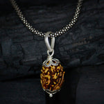 Load image into Gallery viewer, 3 Mukhi Original Rudraksha with Silver Chain
