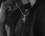 Load image into Gallery viewer, Premium Silver Trishul Pendant Oxidised Silver Chain
