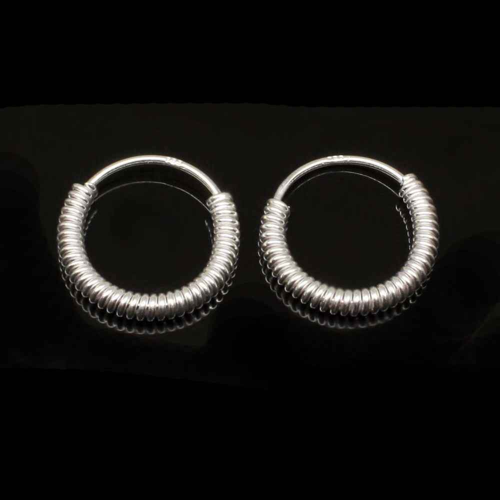 Real silver men women earring