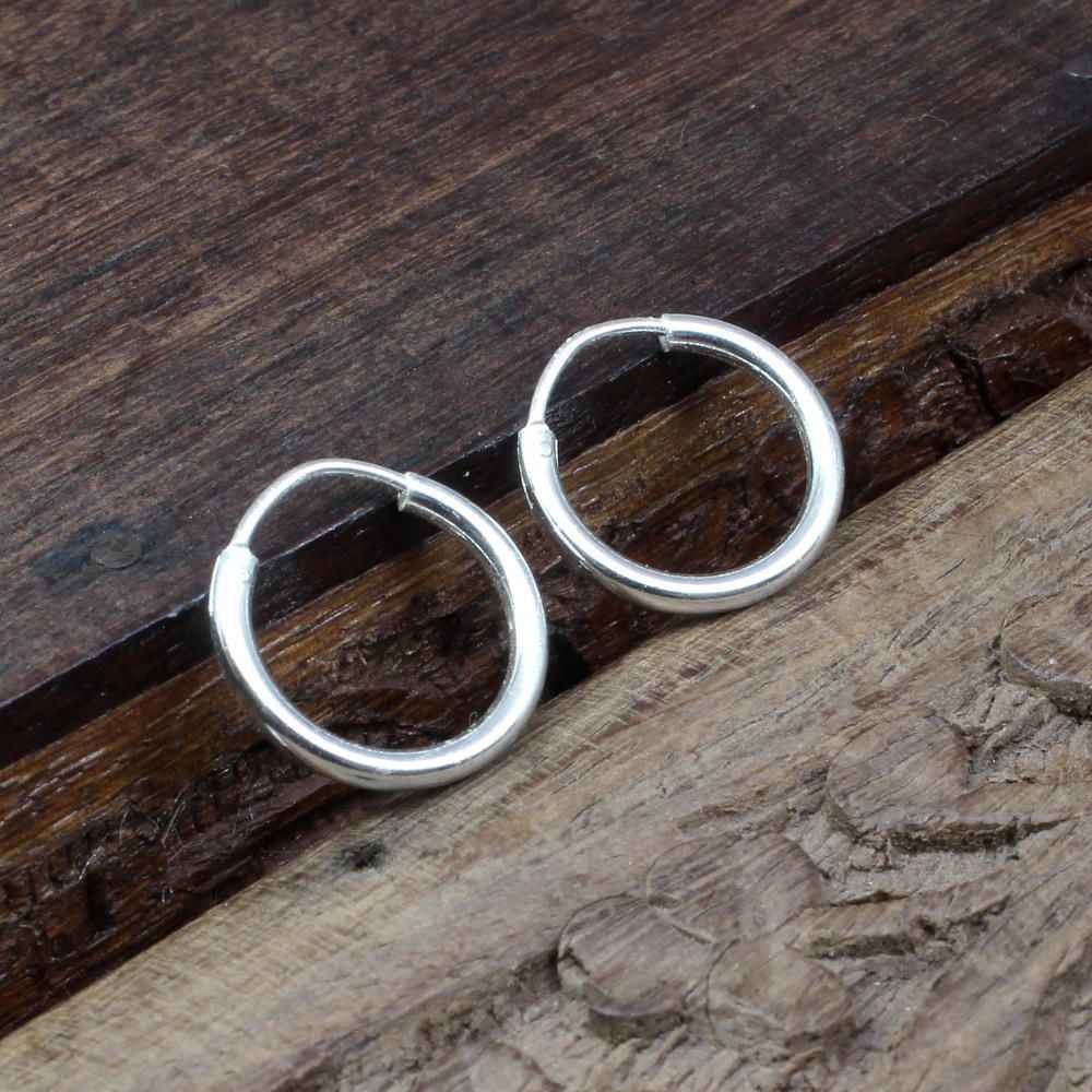 Sterling silver plain earrings