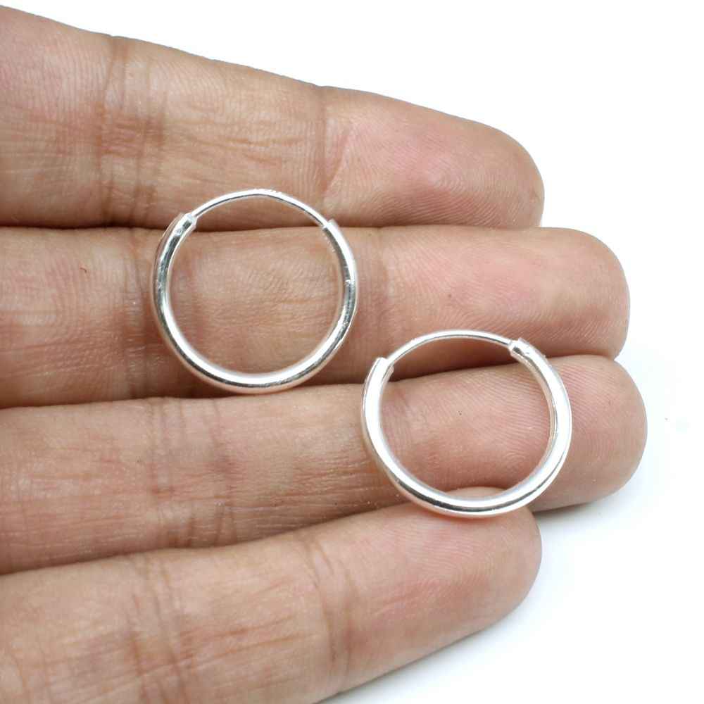 Sterling real silver plain earrings