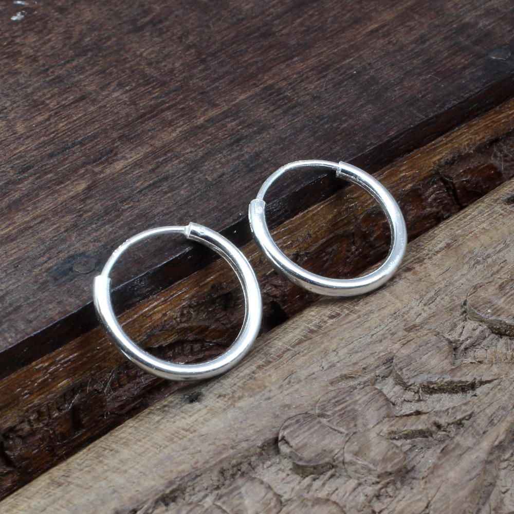 Sterling Real Silver Plain Earrings