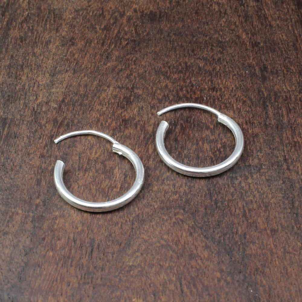 Sterling Real Silver Plain Earrings