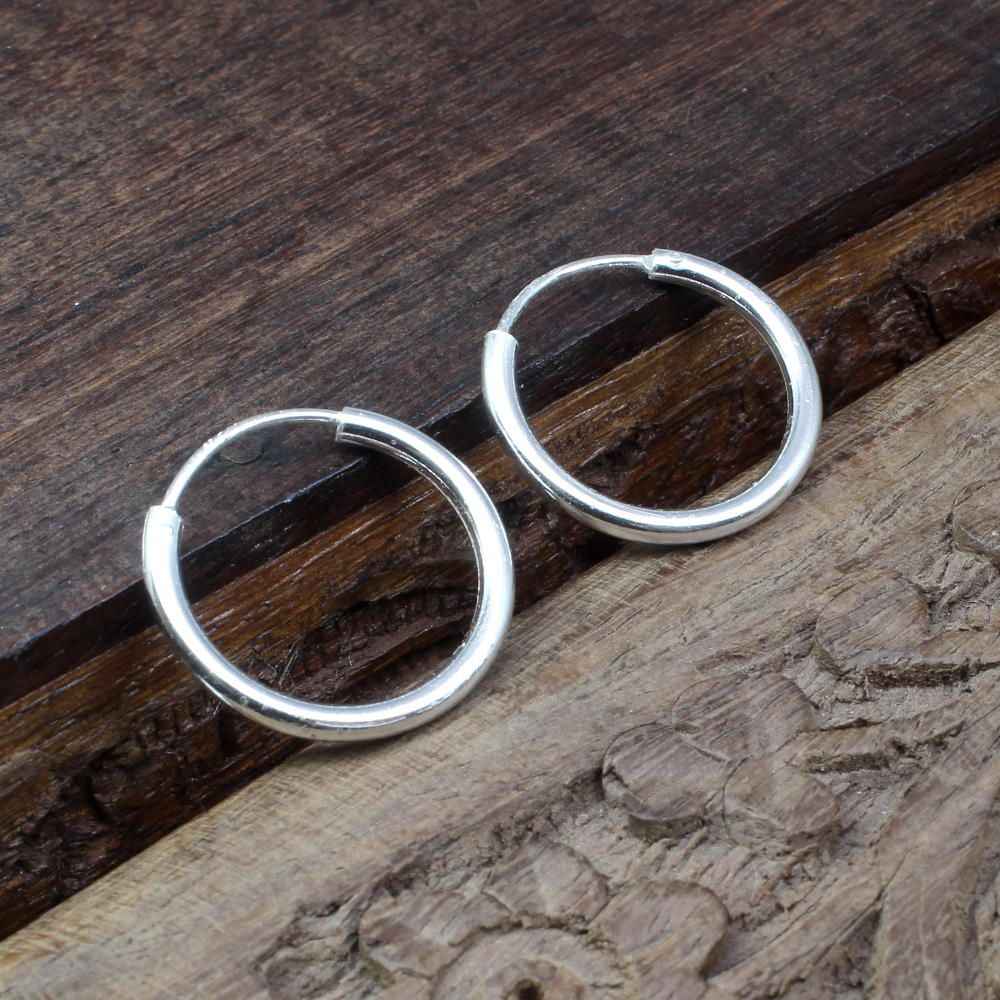 925 real silver plain earrings