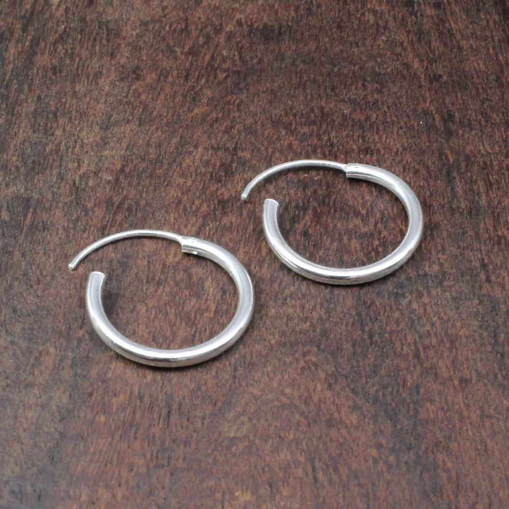 925 Real Silver Plain Earrings