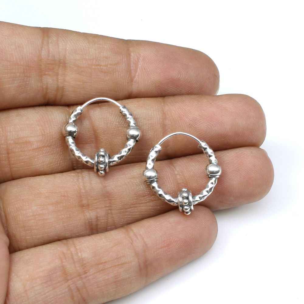 Silver oxidized earrings