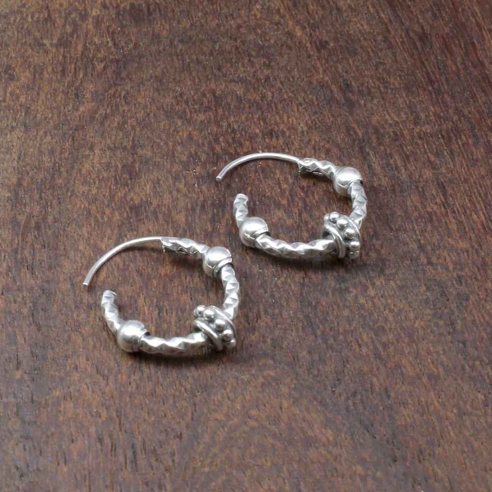 Silver Oxidized Earrings