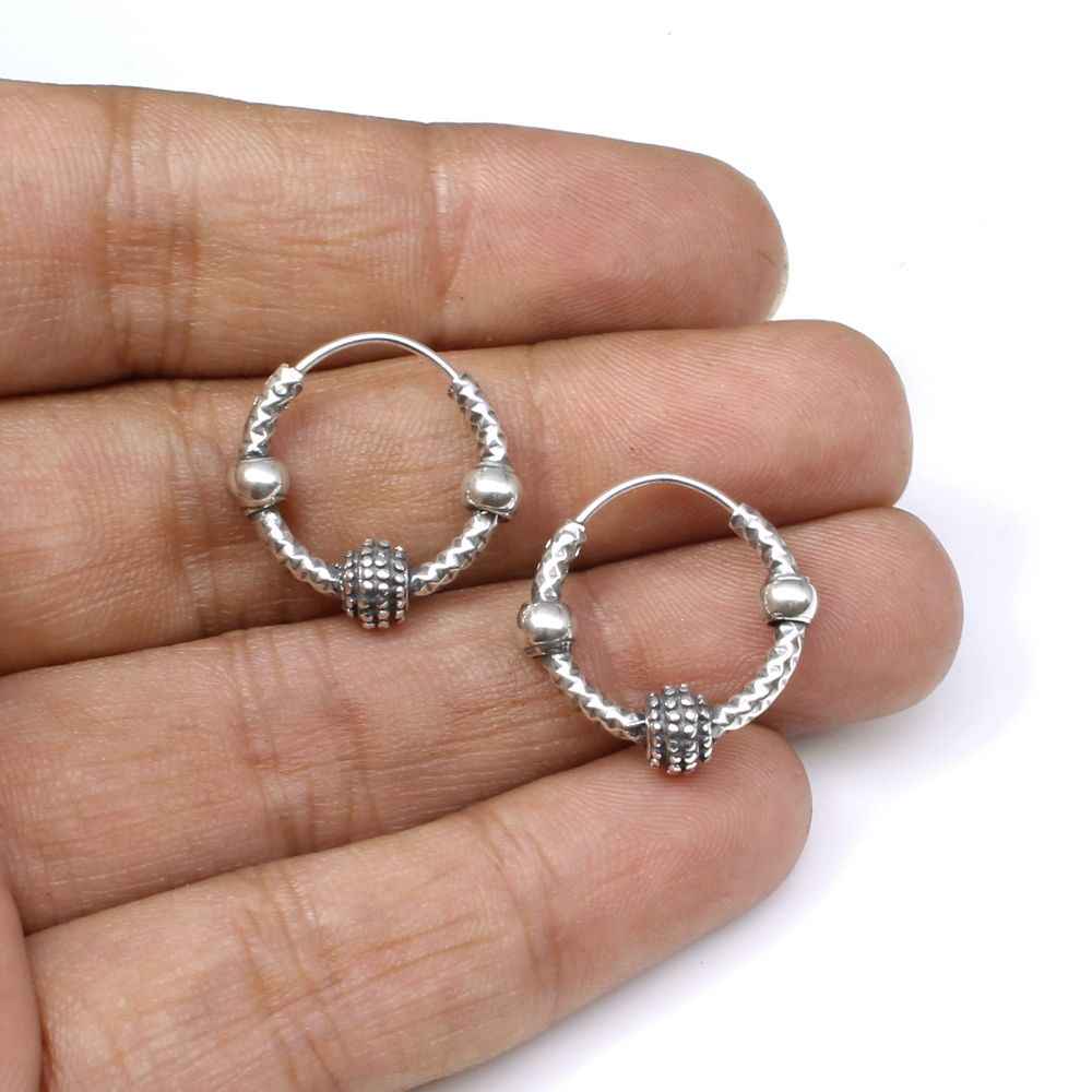 Oxidized 925 Sterling Silver Earrings