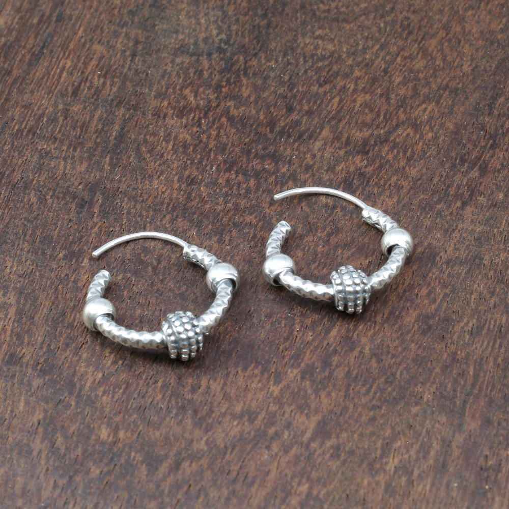 Oxidized 925 Sterling Silver Earrings