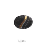 Load image into Gallery viewer, 12.40Ct Natural Black and Grey Sulemani Hakik Oval Gemstone
